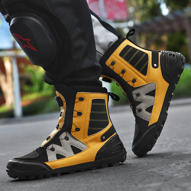Rotating buckle anti-skid motorcycle riding shoes-K06