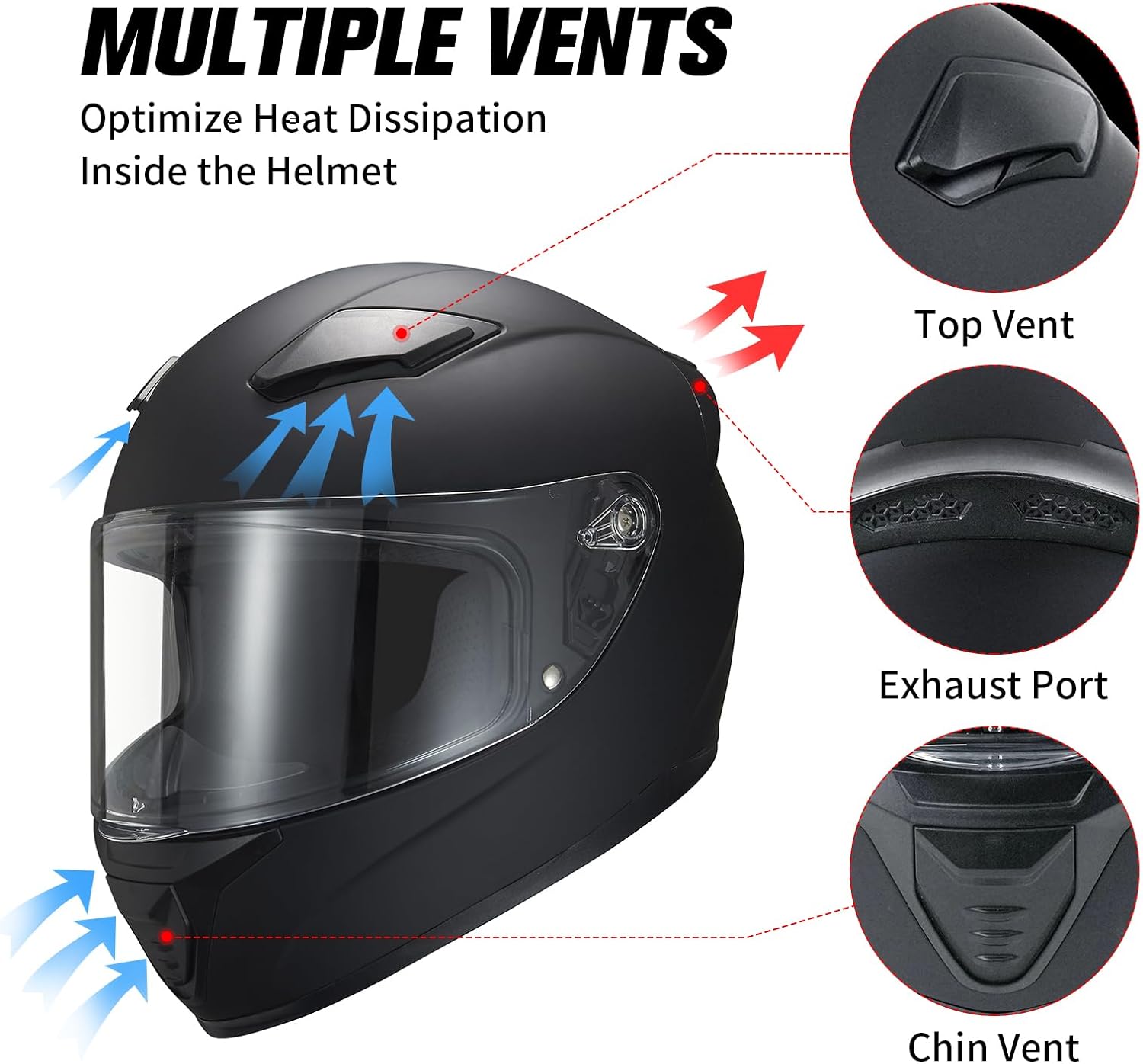Full Face Motorcycle Helmet WS-607