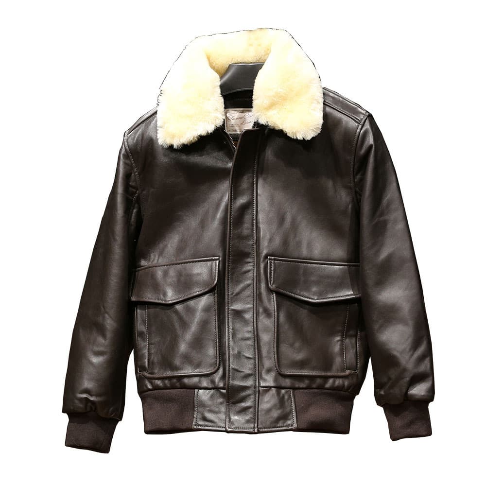 Genuine leather flight suit jacket-A51