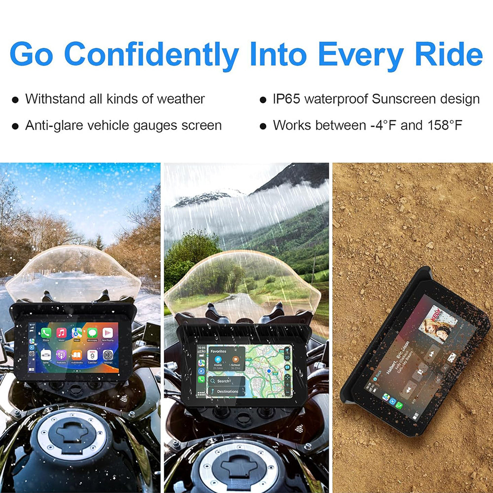 5 Inch Motorcycle DVRTPMS Navigation Wireless -P05