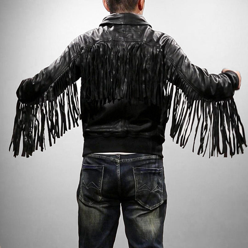 Harley Davidson Tassel Leather Jacket-A26