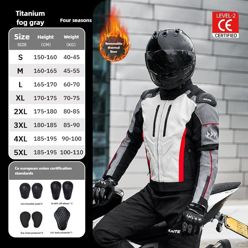 CE2 Certified Motorcycle Collision Protection Riding Suit - J13
