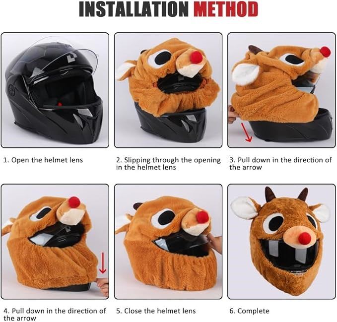Funny motorcycle helmet covers-Pink Pig