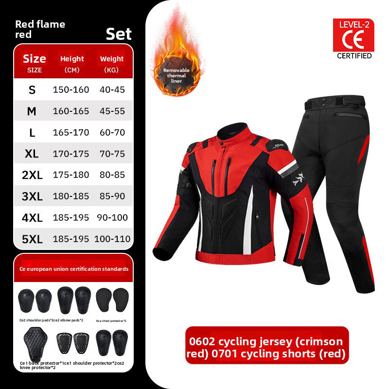 CE2 Certified Motorcycle Collision Protection Riding Suit - J13