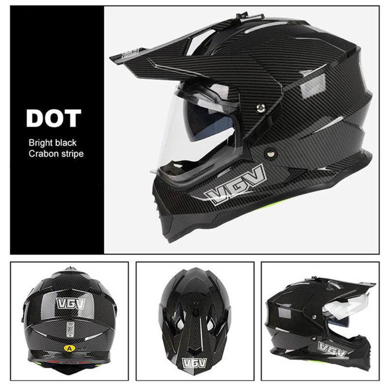 Full Face Motocross Helmet with Wind Visor and Sunshield - I04