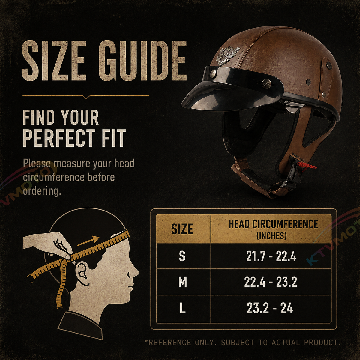 Retro cruiser motorcycle helmet with concealed inner visor-I31