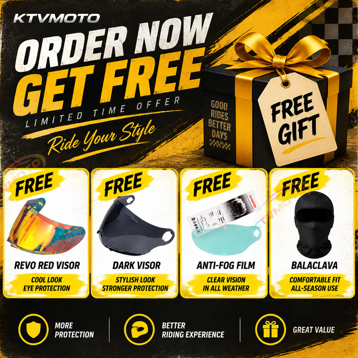 DOT-Certified Trendy Full-Face Motorcycle Helmets for Couples-I301