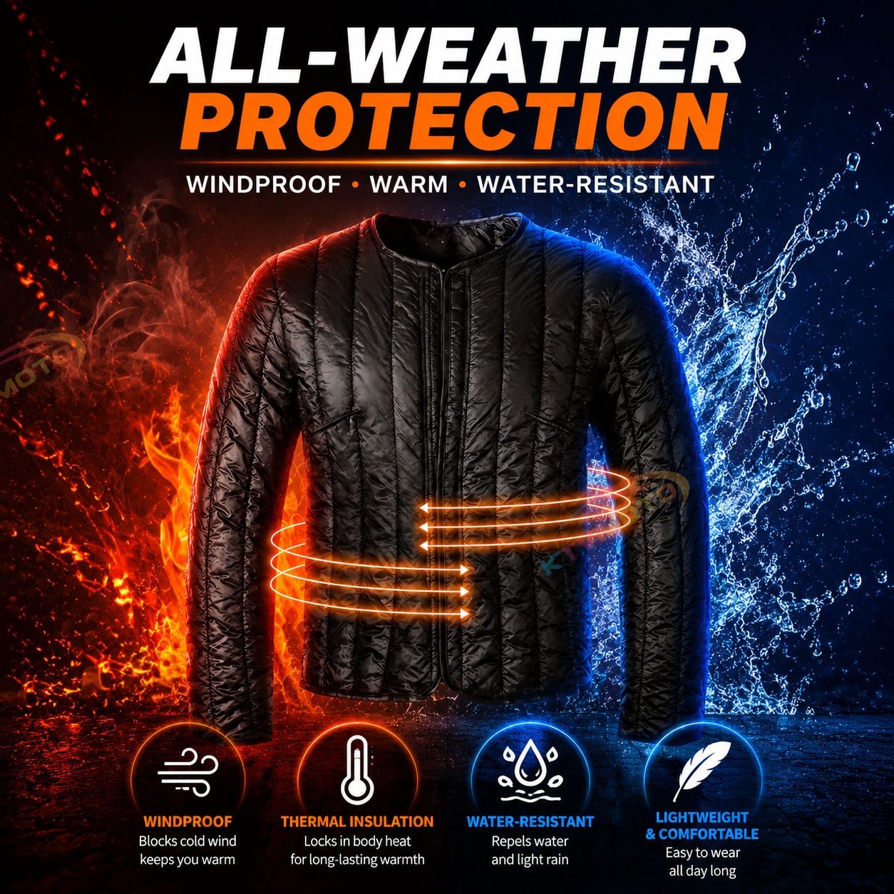 Women's Winter Motorcycle Riding Gear (Warm & Impact-Resistant)-J94