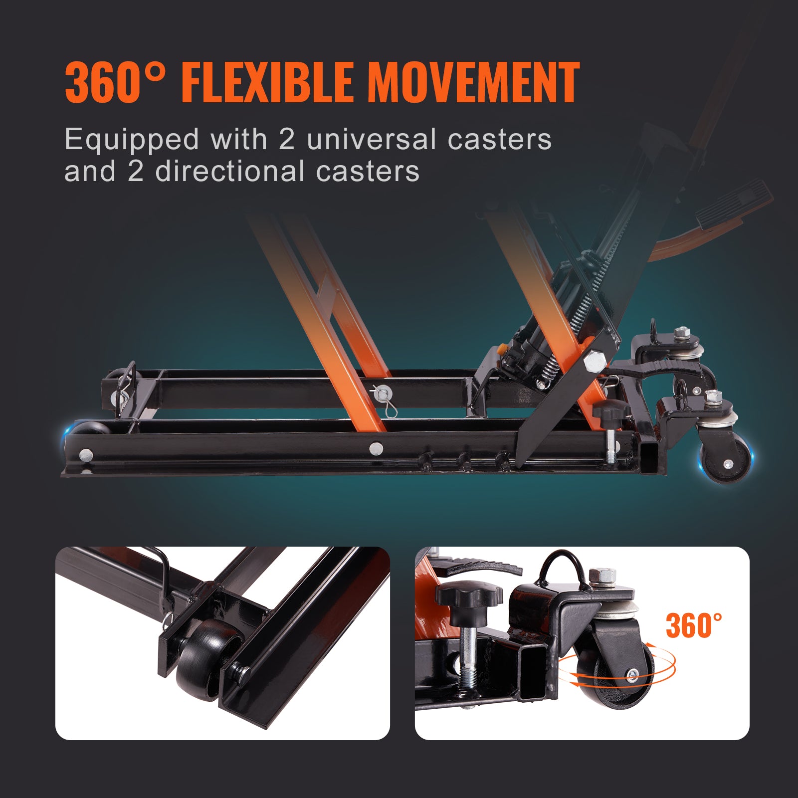Steel hydraulic motorcycle jack stand
