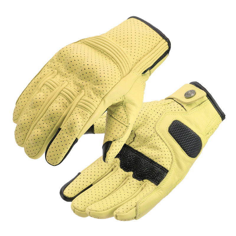Genuine leather retro cruiser motorcycle gloves for all seasons-G95