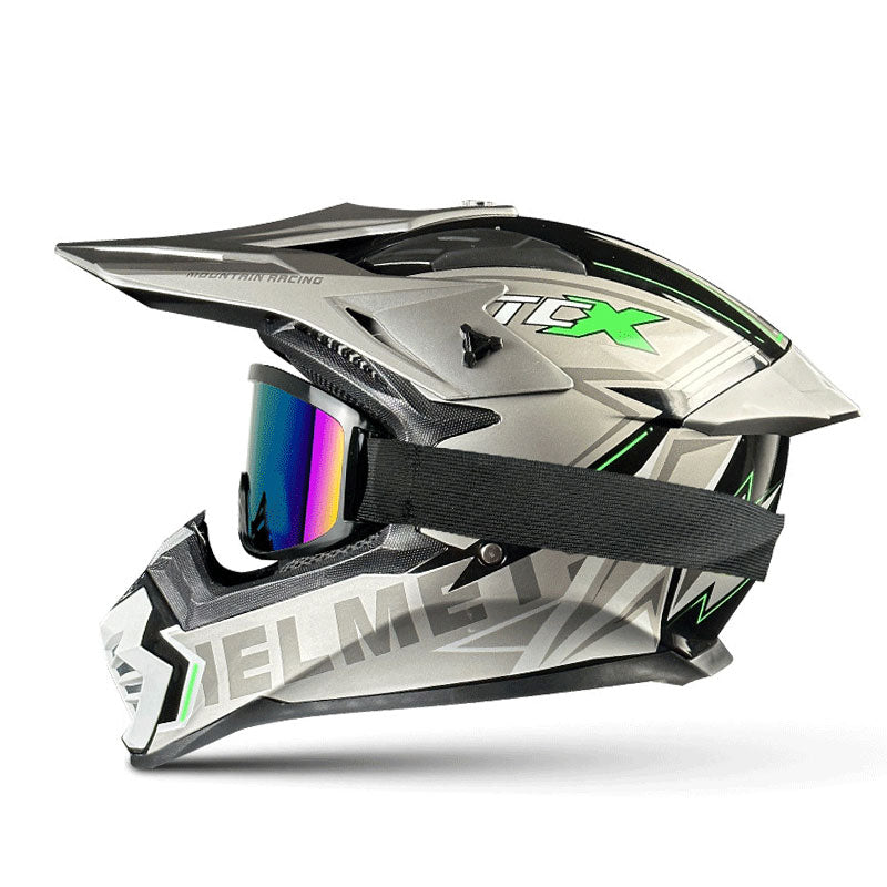 Colorful motocross helmets and goggles-I61