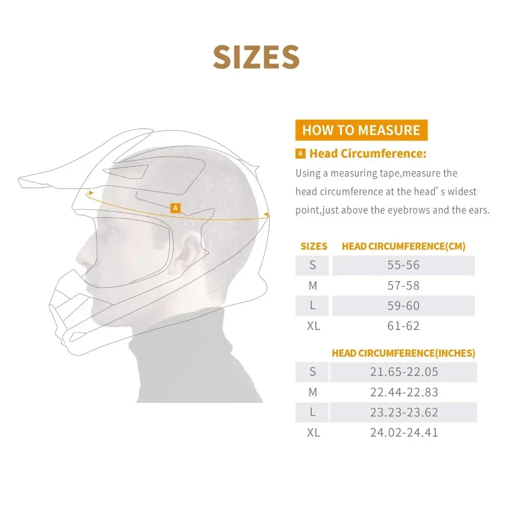 Full Face Motorcycle Helmet with Double Lenses Quick Clip Off-Road Motorcycle Helmet - I03