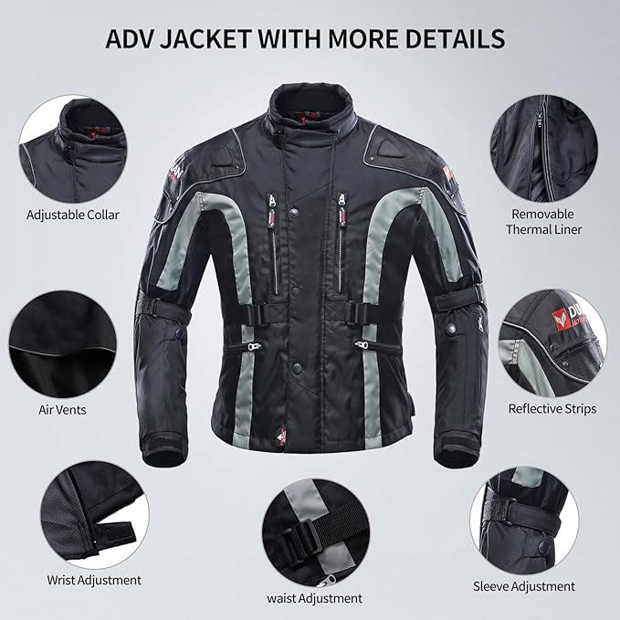 CE certified windproof 600D Oxford cloth motorcycle jacket - J01