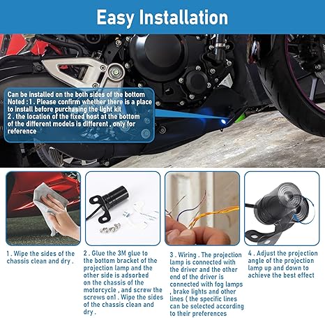 motorcycle led light angel wings projection-D02