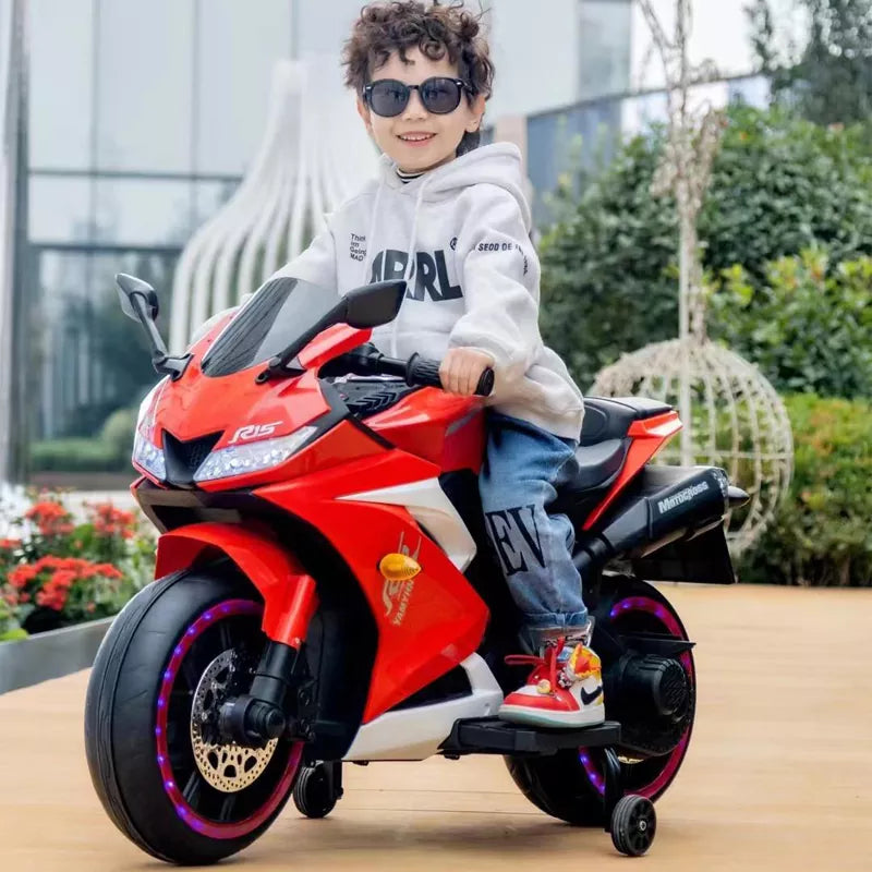 Mini Electric Motorcycle for Kids Red Ride-On Car with Remote Control