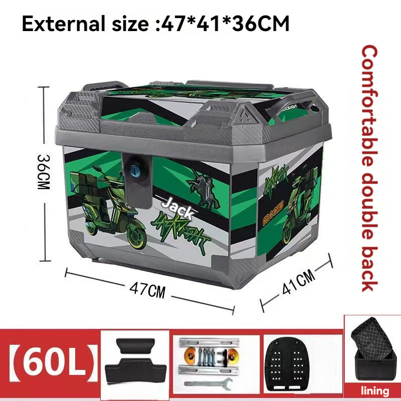 45L/60L Universal Motorcycle Trunk Travel Tail Box Non-Aluminum Alloy-L03