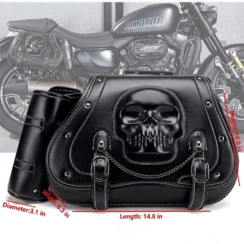 Retro Skull Motorcycle Saddlebag – B14