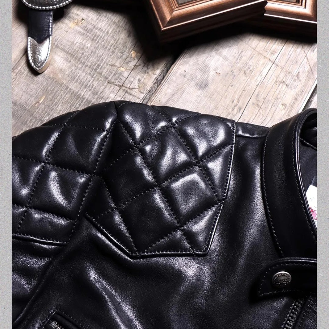 Beckham casual genuine leather jacket -A23