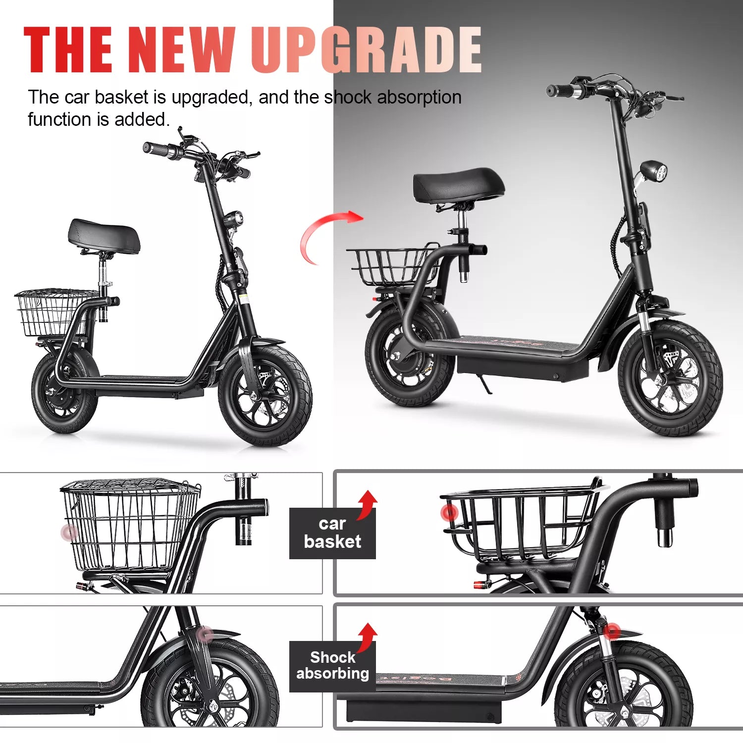 500W Electric Scooter, 48V 10AH-M5