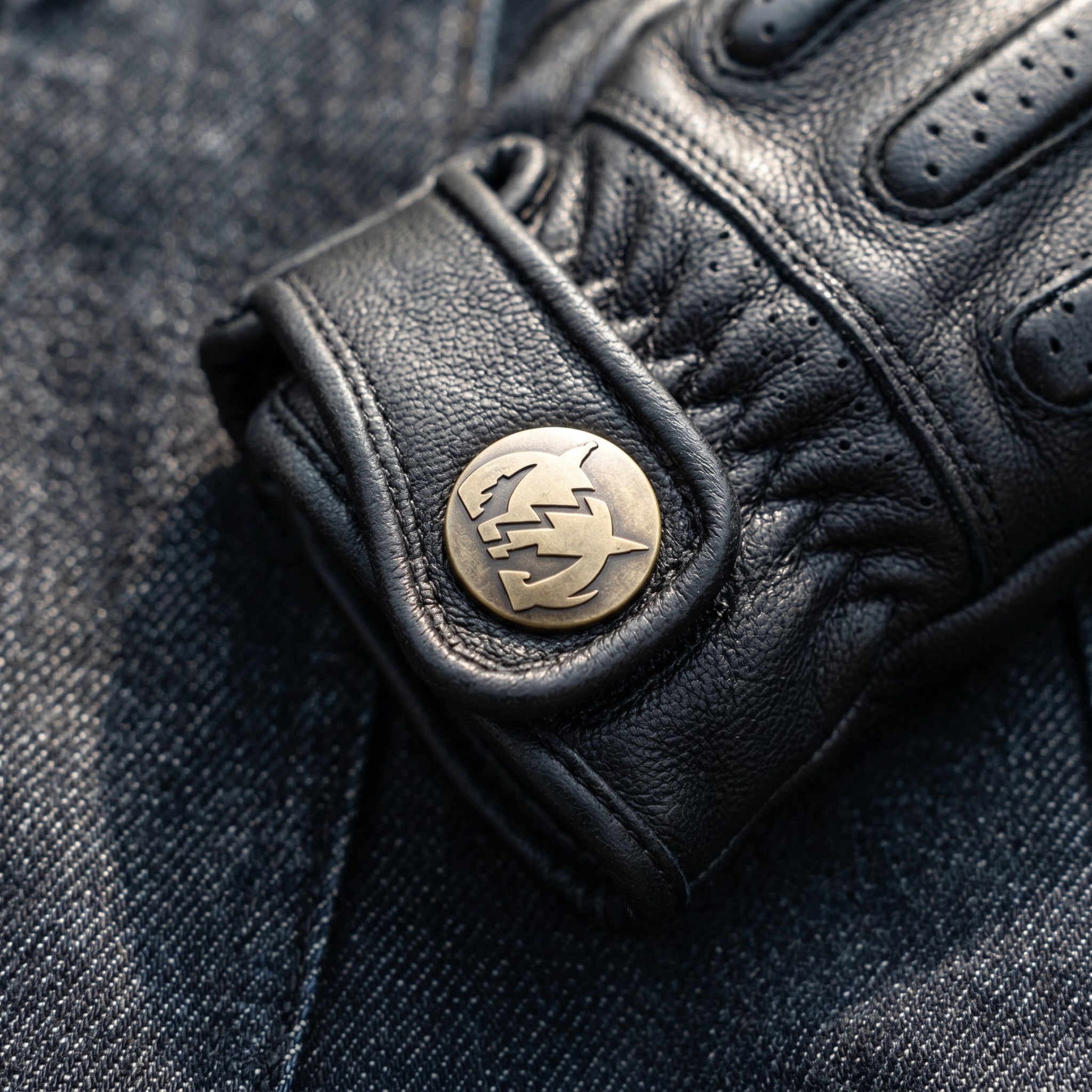 Retro Cruiser Motorcycle Gloves Genuine Leather Sheepskin Harley Crashproof
