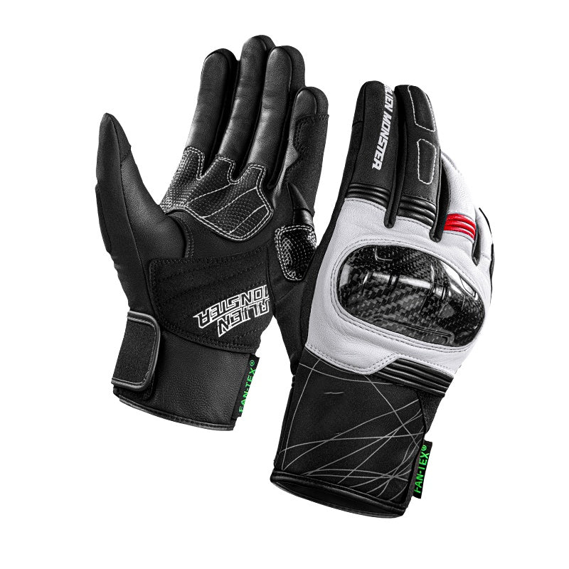 Winter waterproof carbon fiber leather riding gloves - G24