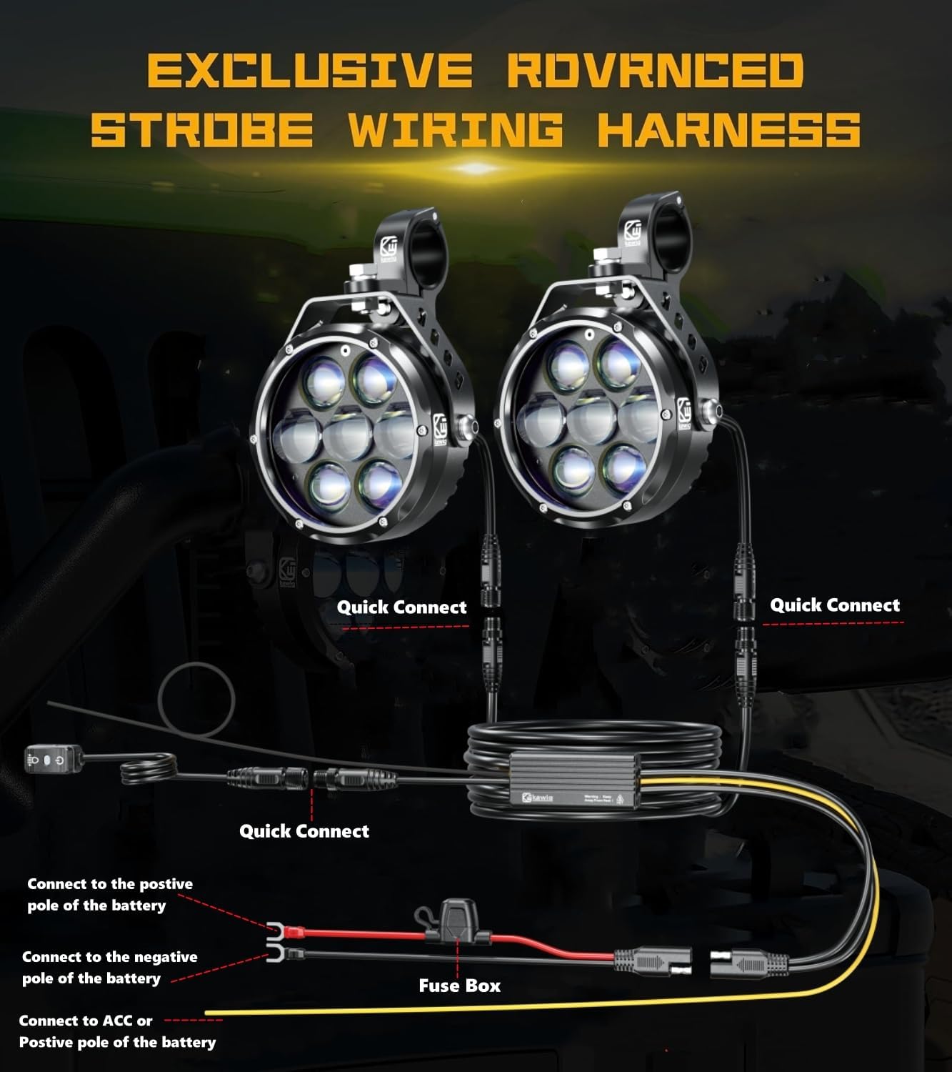 4.5-inch 90W LED Motorcycle Auxiliary Fog Light-D18