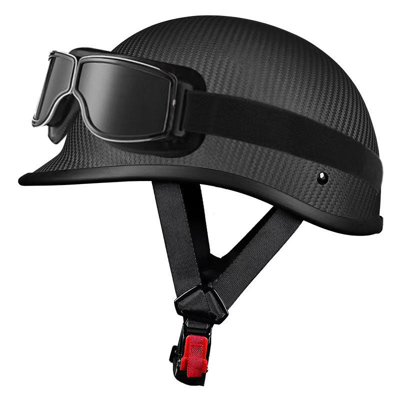 Carbon Fiber Vintage Motorcycle Half Helmet-I135