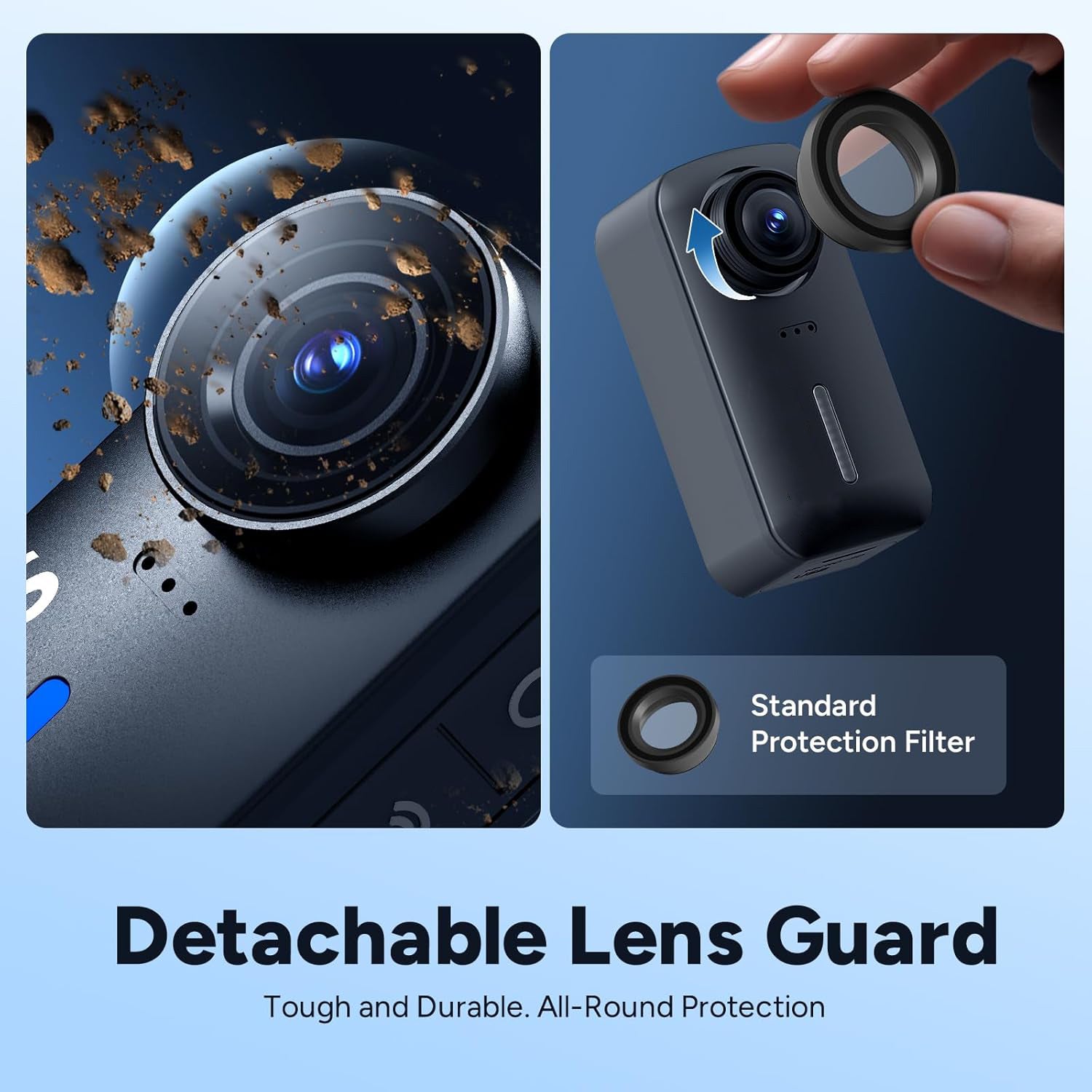 4K POV Pocket Action Camera 170° FOV Video 6-Axis Stabilization Mini Body Camera