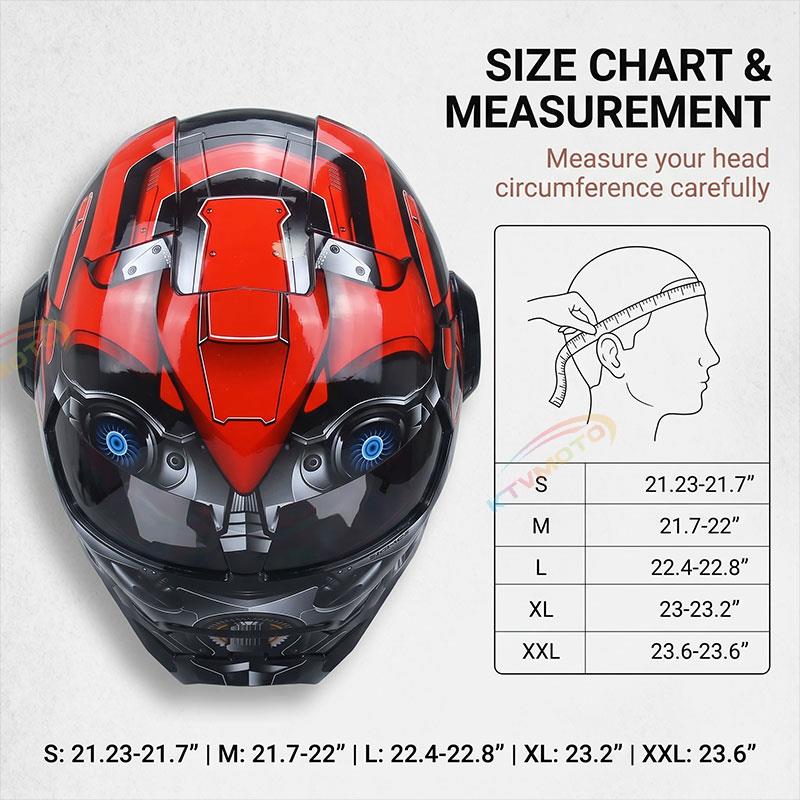Sci-Fi Robot-Style Full-Face Helmet-I11