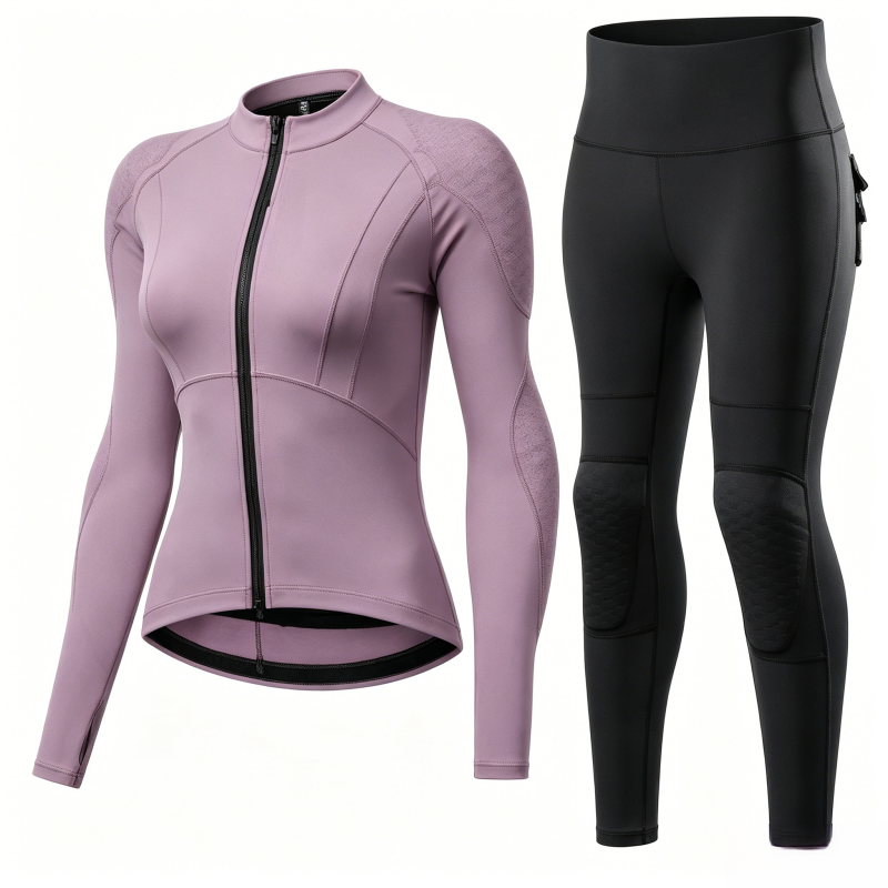 Women's slim-fit motorcycle suit-J42