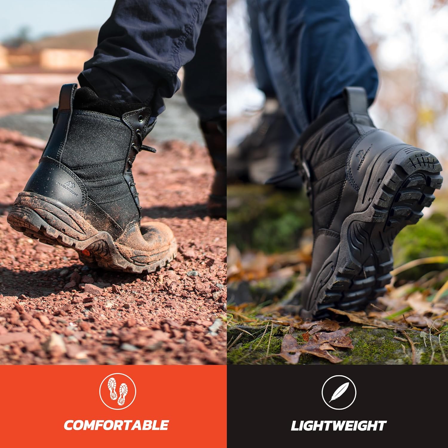 Military Tactical Work Boots for Hiking, Motorcycle, EMS, EMT and Outdoor Combat - K01