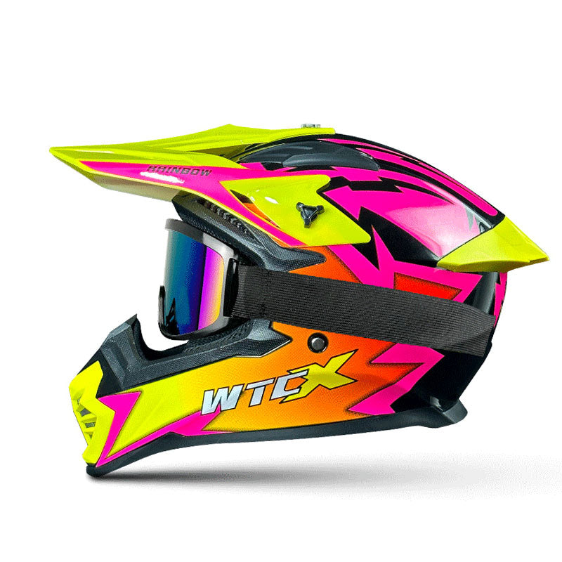 Colorful motocross helmets and goggles-I61
