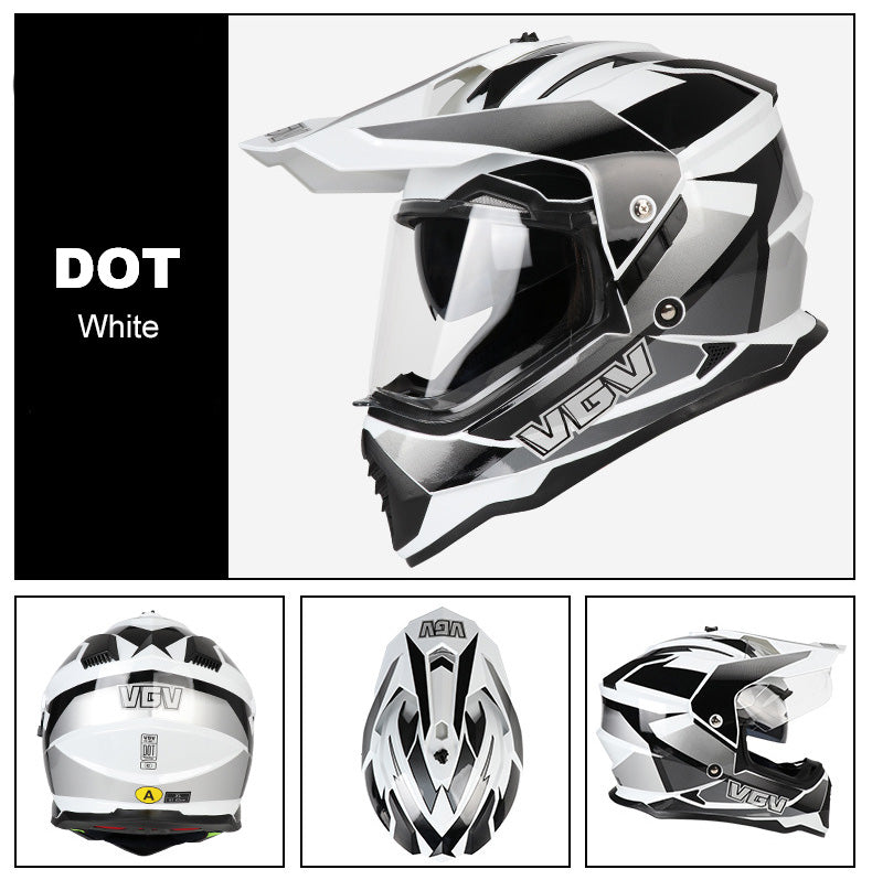 Full Face Motocross Helmet with Wind Visor and Sunshield - I04