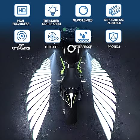 motorcycle led light angel wings projection-D02