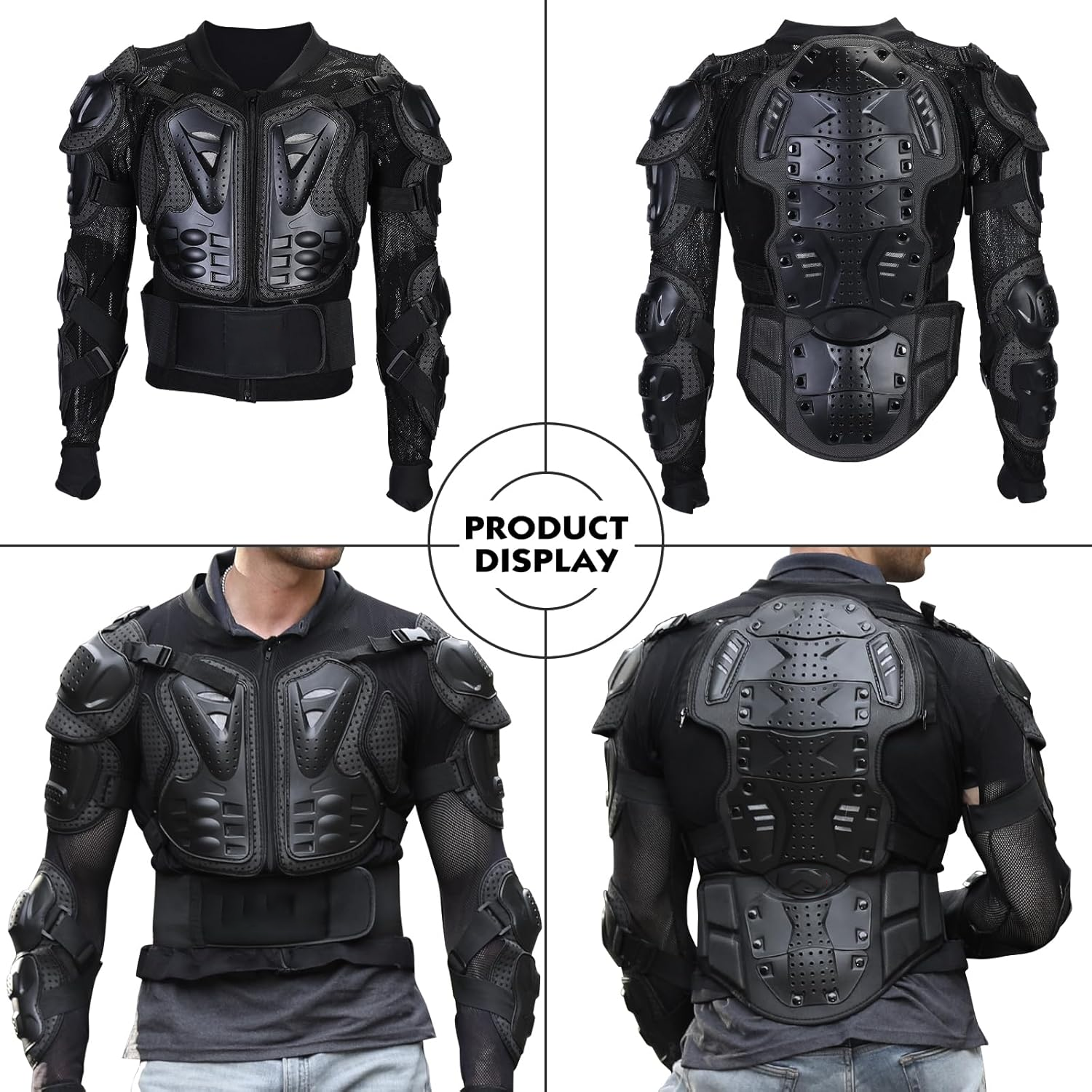 Motorcycle protective armor with neck guard-J06