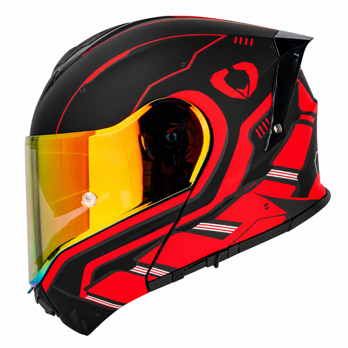 Big-Size Racing-Grade Modular Flip-Up Motorcycle Helmet with Dual-Visor Design - I290
