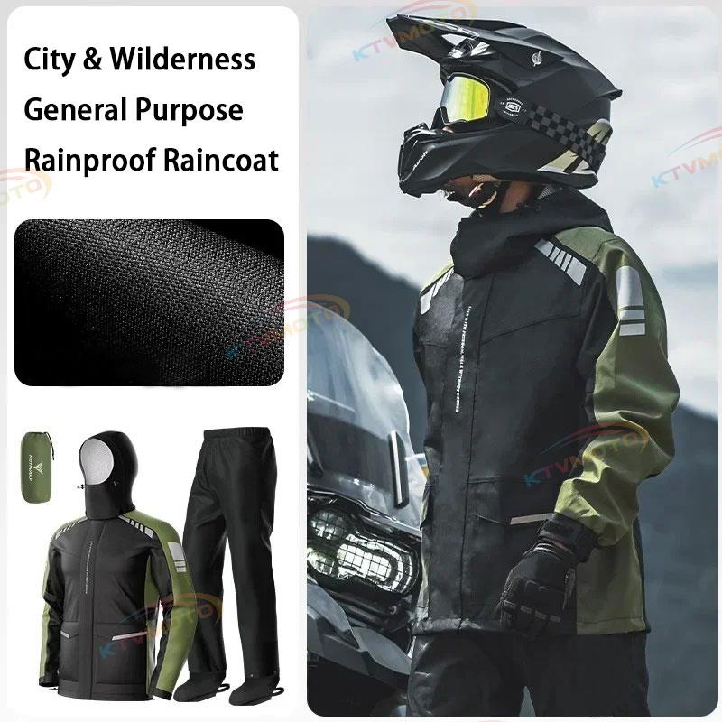 Waterproof motorcycle raincoat TPU-C09