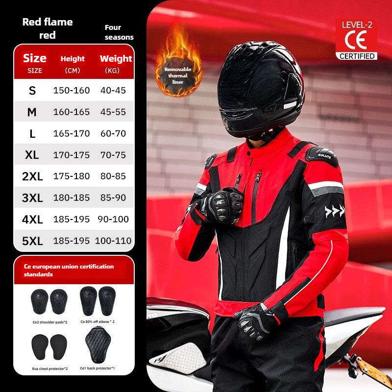 CE2 Certified Motorcycle Collision Protection Riding Suit - J13