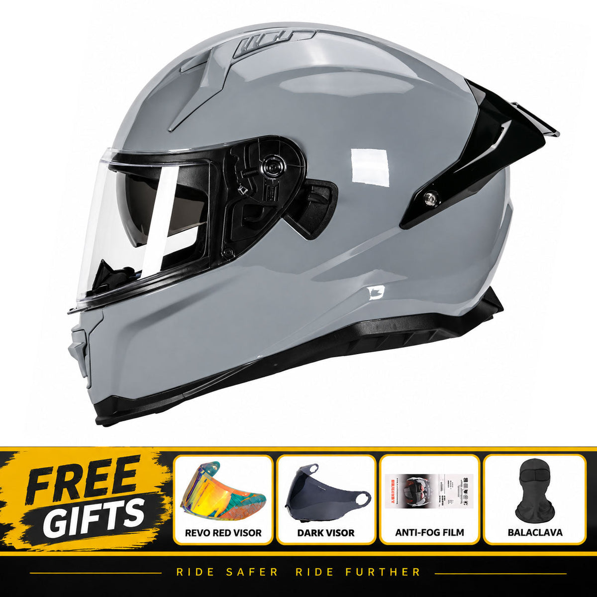 DOT-Certified Trendy Full-Face Motorcycle Helmets for Couples-I301