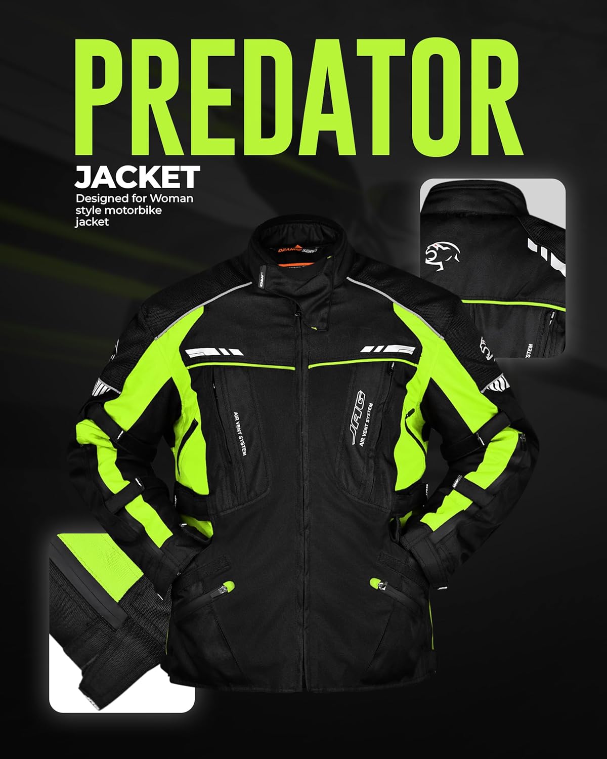 Men's Motorcycle Jacket, Dual Sport Waterproof-J20