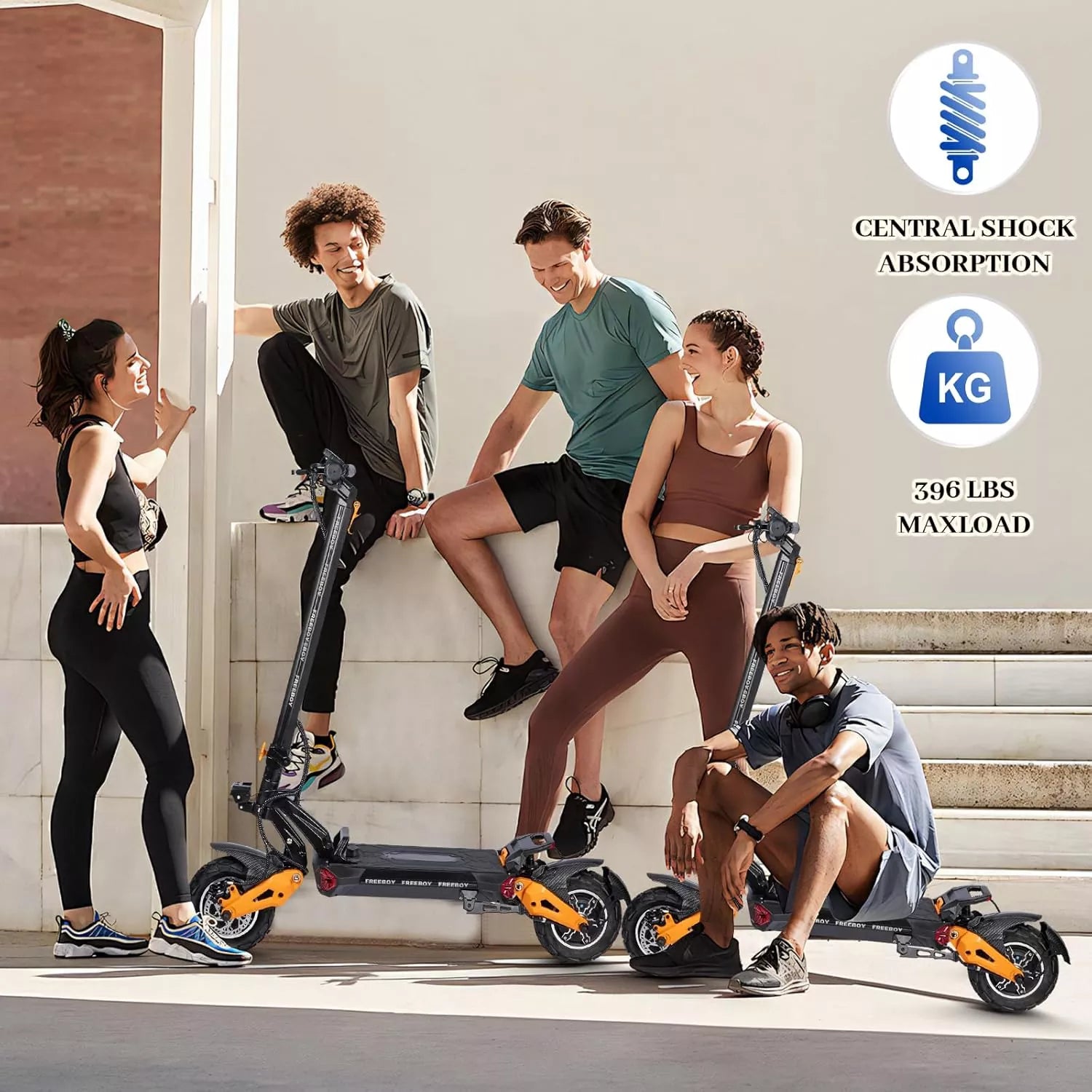 3600W Folding Electric Scooter, 50 Mile Range, 50 MPH - H9