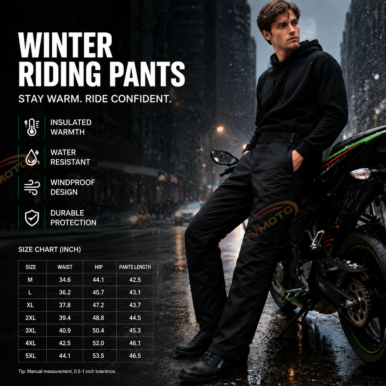 CE Quick-on/off thermal motorcycle riding pants-J88