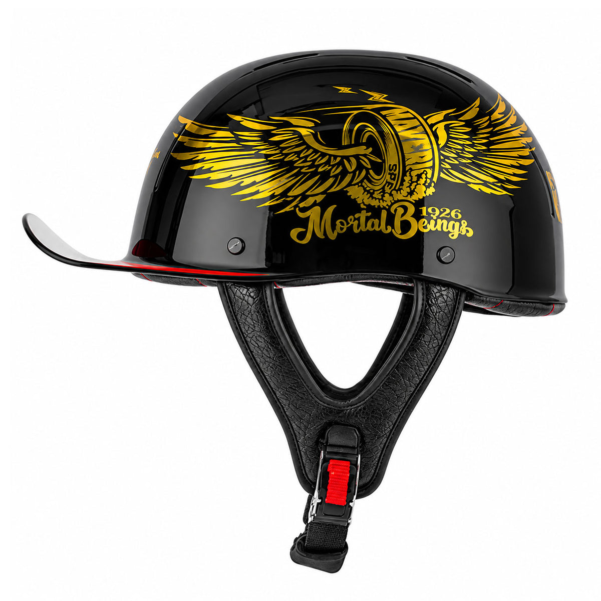 Retro Carbon Fiber Breathable Half-Helmet for Cruiser Motorcycles-I292