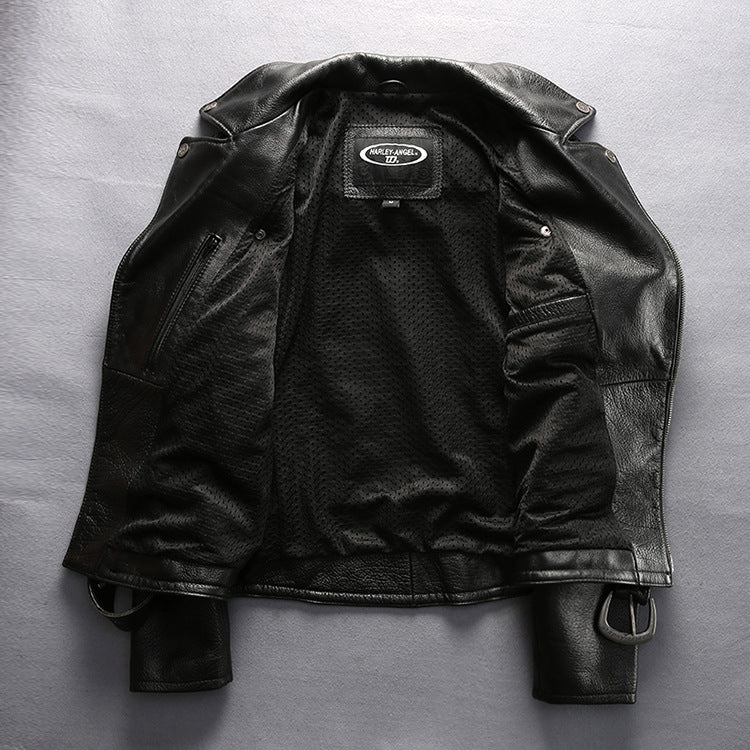 HARLEY ANGEL Harley Angel tassel cowhide leather jacket-A17