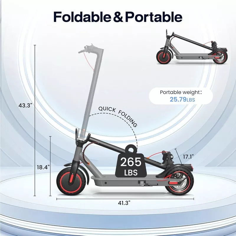 19 MPH 8.5" Solid Tires 350W Motor E Scooter for Adults and Teens Smart App