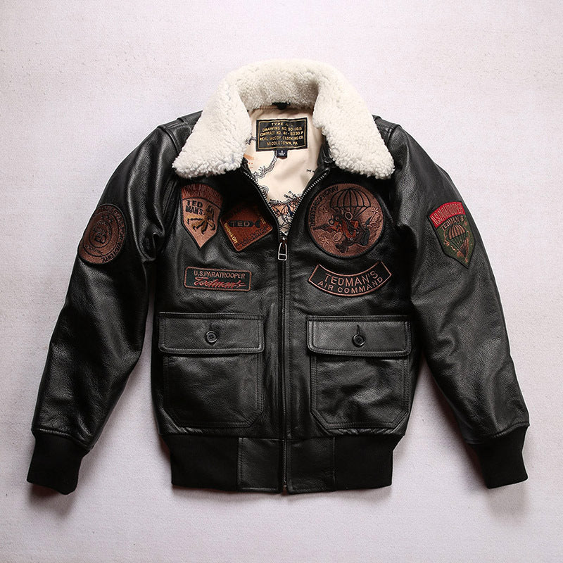American G1 Multi-Standard Leather Flight Suit Jacket-A09
