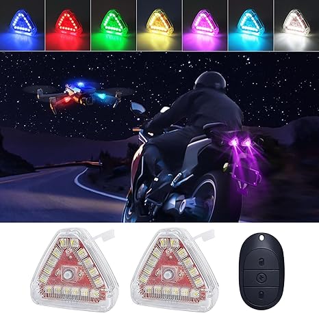 7 Colors Wireless LED Strobe Anti-Collision Light with Remote Control-D01