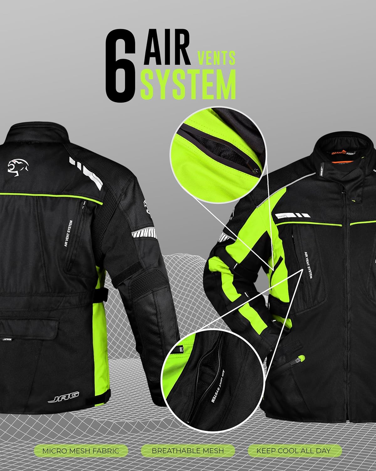 Men's Motorcycle Jacket, Dual Sport Waterproof-J20