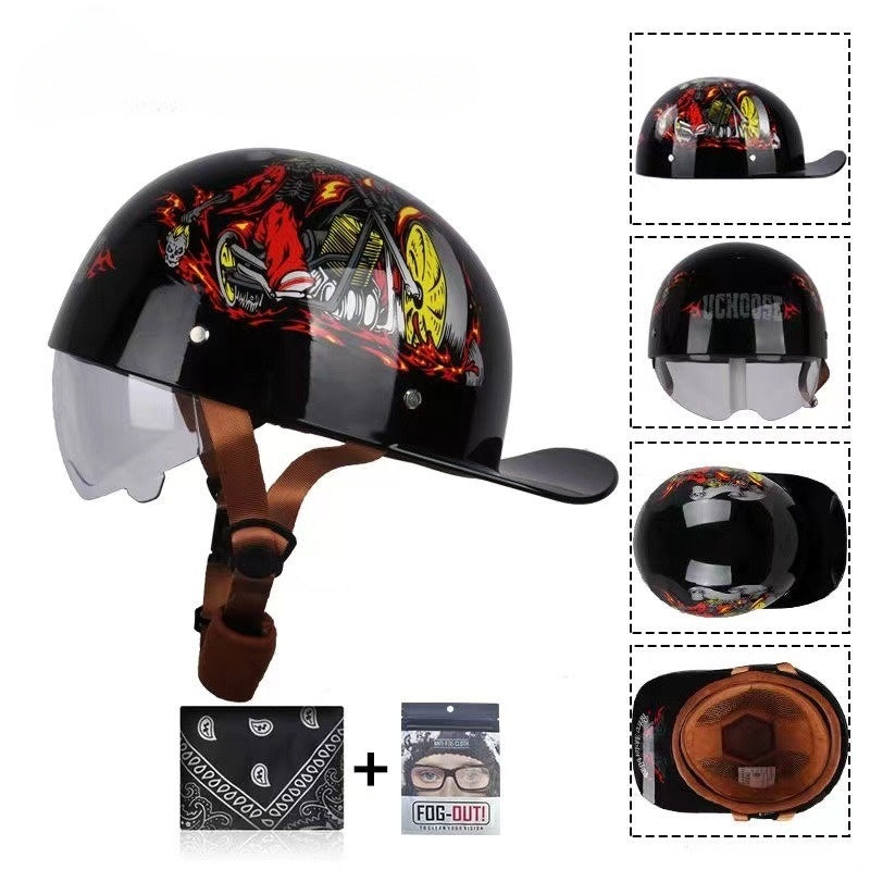 Baseball Motorcycle Helmet DOT Certification - I07