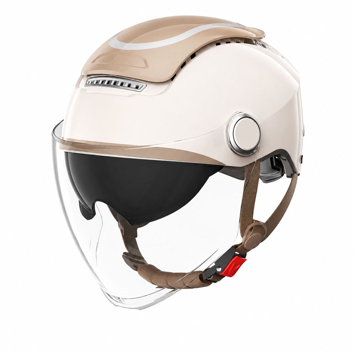 Breathable, sun-protective motorcycle half-helmet-I148